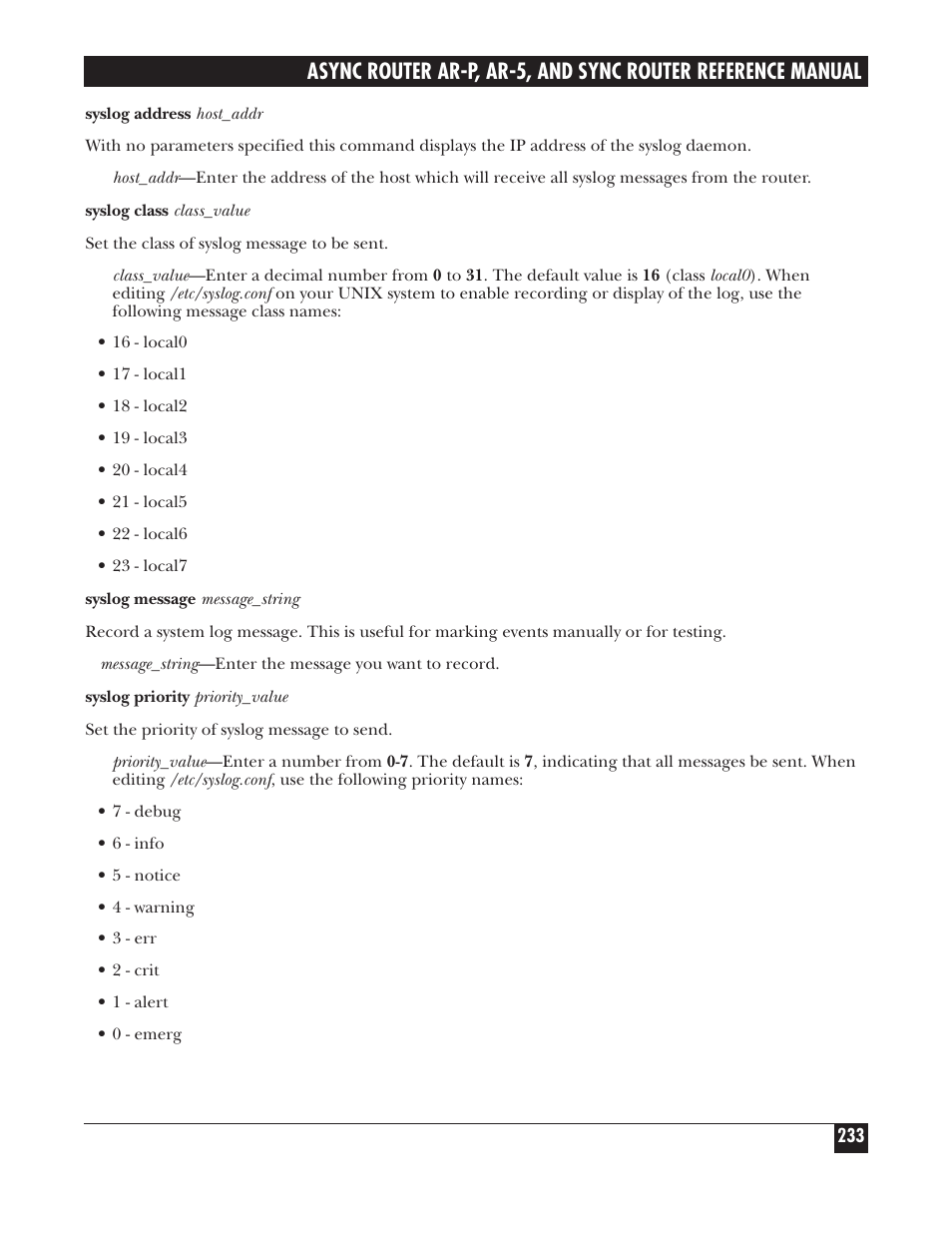 Black Box LRA005A-R2 User Manual | Page 233 / 275