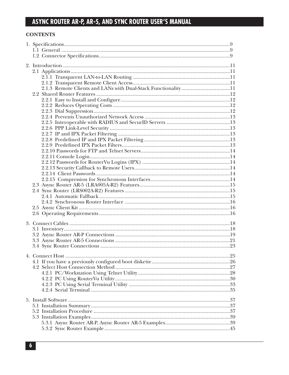 Black Box LRA005A-R2 User Manual | Page 6 / 275