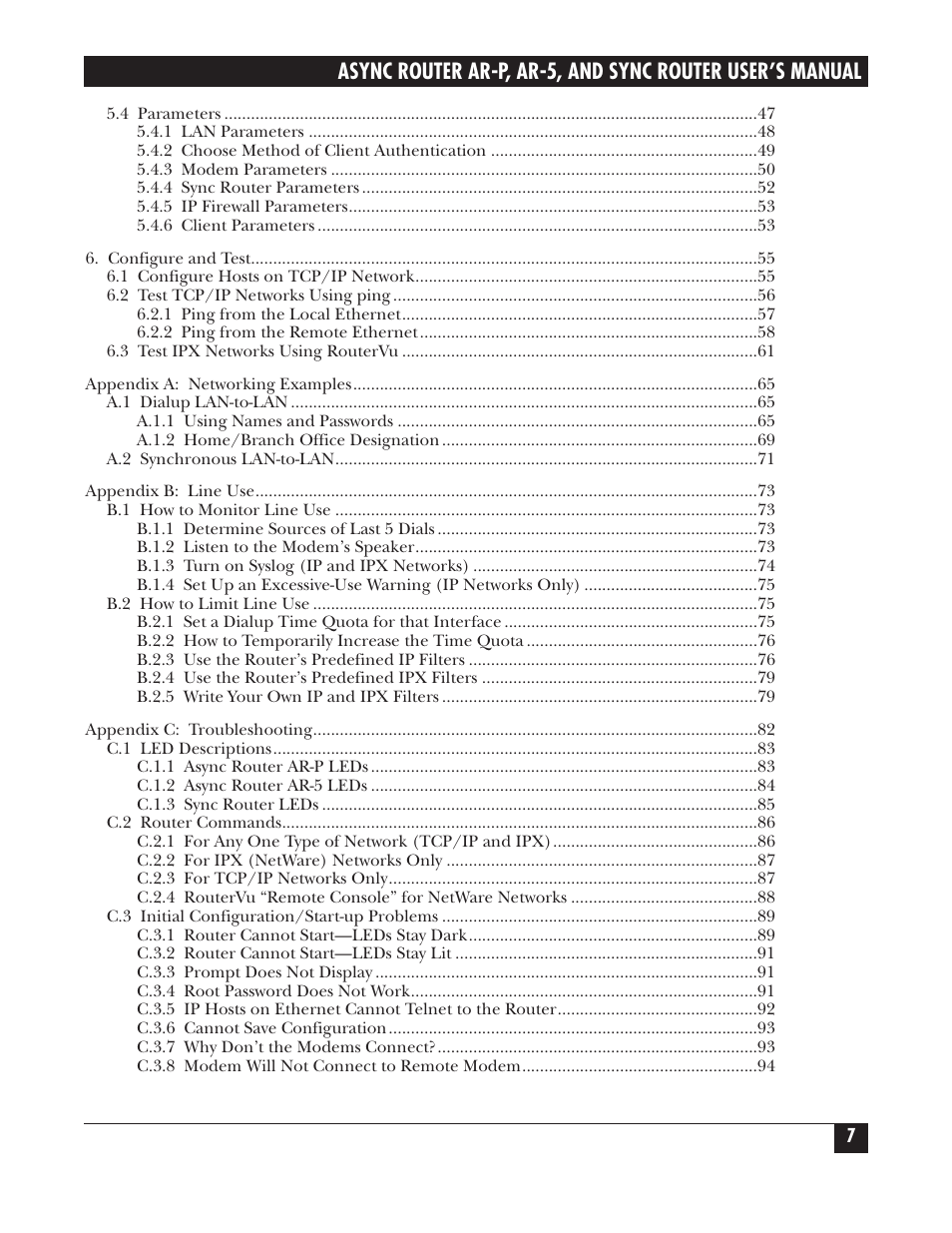 Black Box LRA005A-R2 User Manual | Page 7 / 275