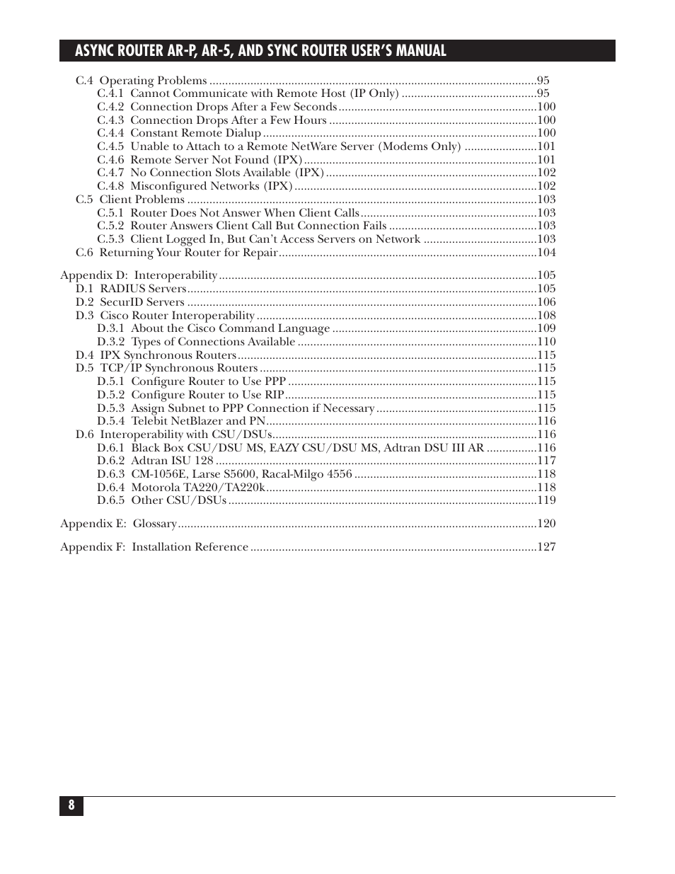Black Box LRA005A-R2 User Manual | Page 8 / 275