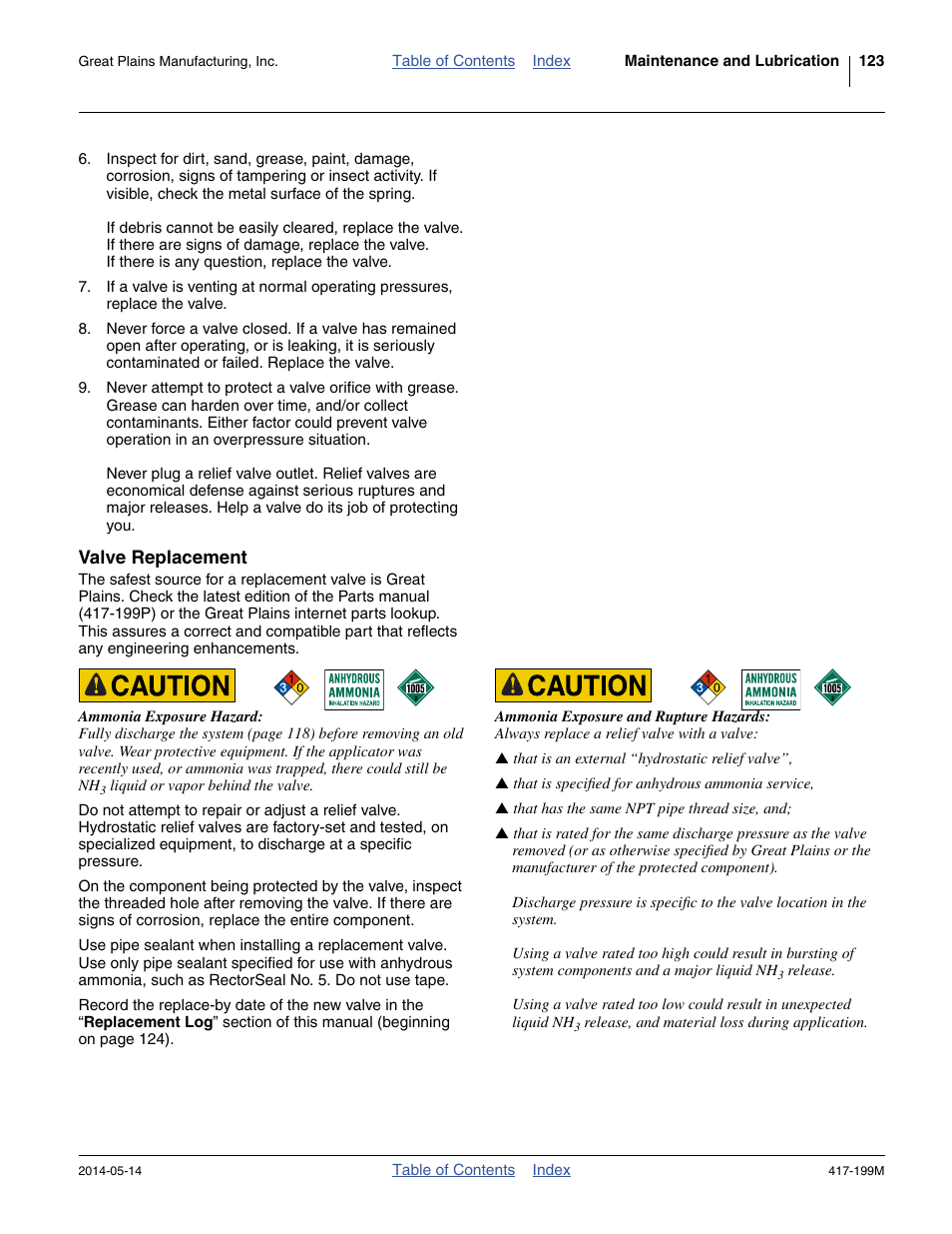 Valve replacement | Great Plains NP4000B Operator Manual User Manual | Page 127 / 200