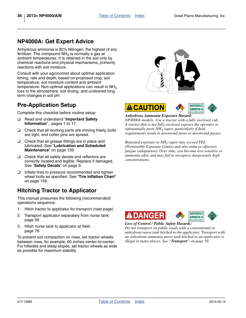 Np4000a: get expert advice, Pre-application setup, Hitching tractor to applicator | Great Plains NP4000B Operator Manual User Manual | Page 40 / 200