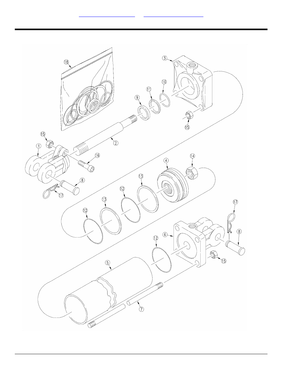 Marker midway hydraulic cylinder (810-118c) | Great Plains 3PNG15 Parts Manual User Manual | Page 62 / 68