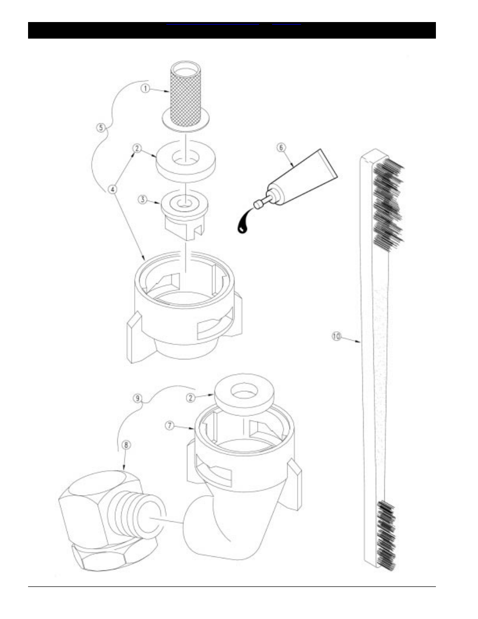 Nozzle assembly -5, Table of contents ➧ index | Great Plains MF45 Parts Manual User Manual | Page 46 / 51
