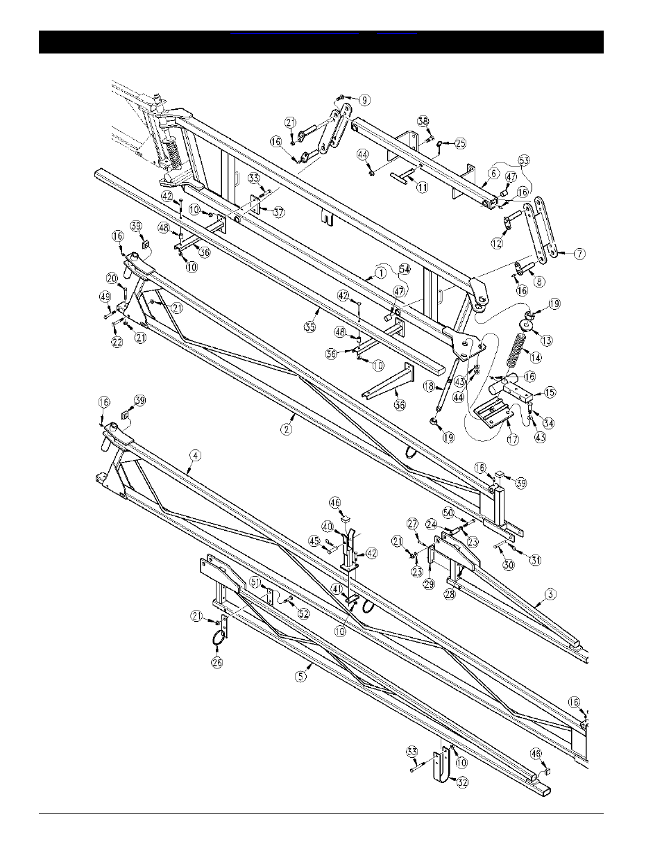 Section 2 booms -1, Boom frame assembly -1, Table of contents ➧ index | Boom frame assembly | Great Plains MF45 Parts Manual User Manual | Page 8 / 51