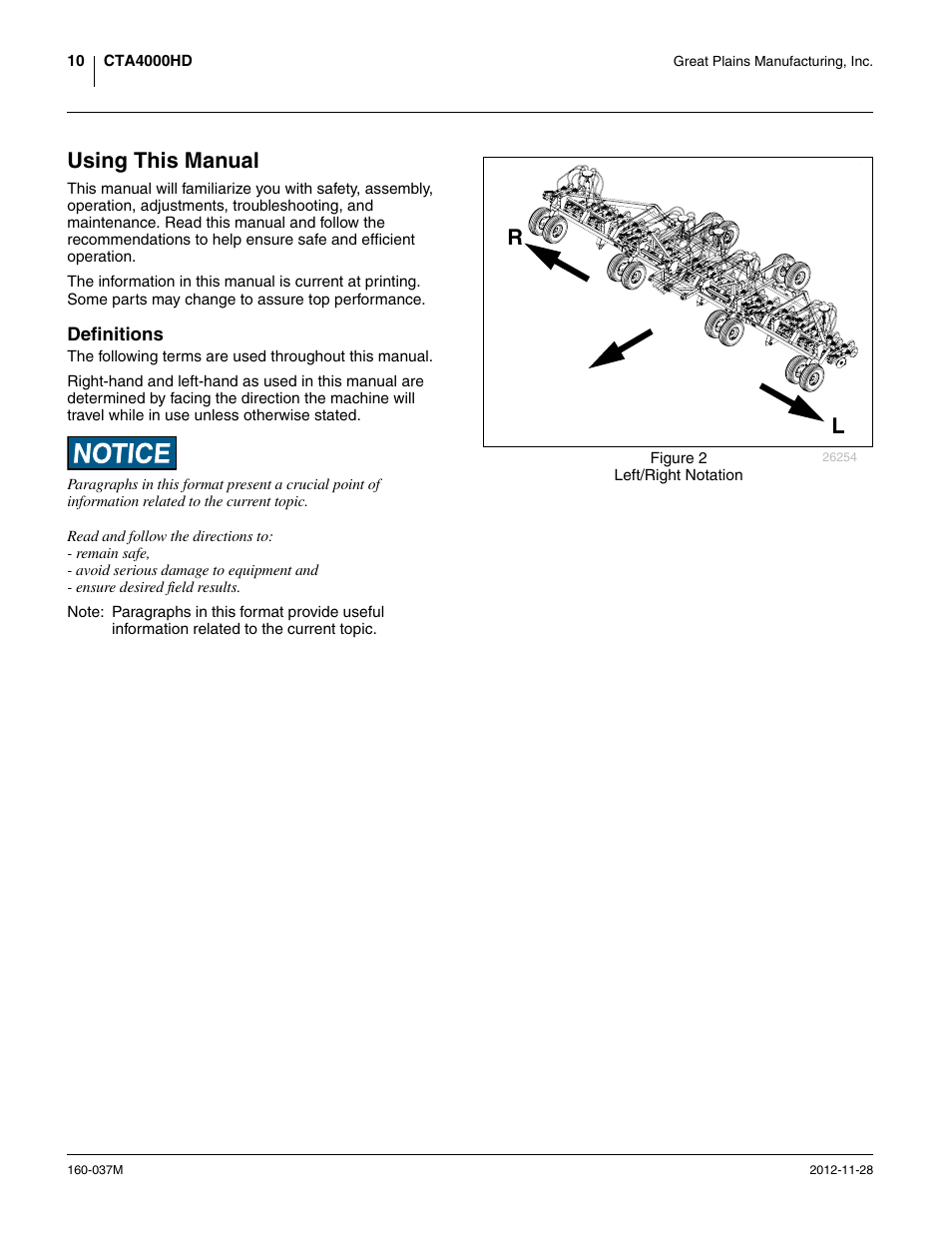 Using this manual, Definitions | Great Plains CTA4000 HD Operator Manual User Manual | Page 14 / 74