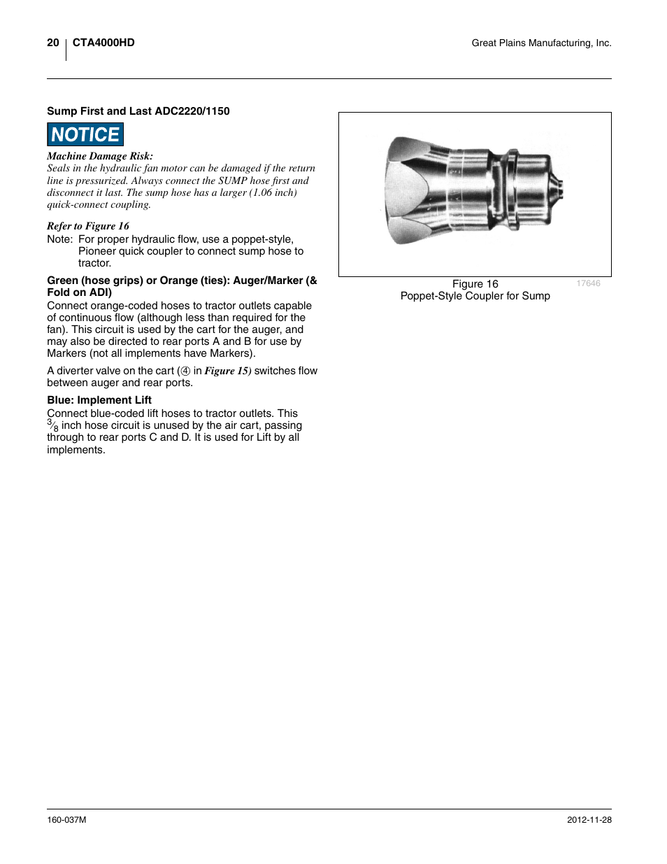Sump first and last adc2220/1150, Blue: implement lift | Great Plains CTA4000 HD Operator Manual User Manual | Page 24 / 74