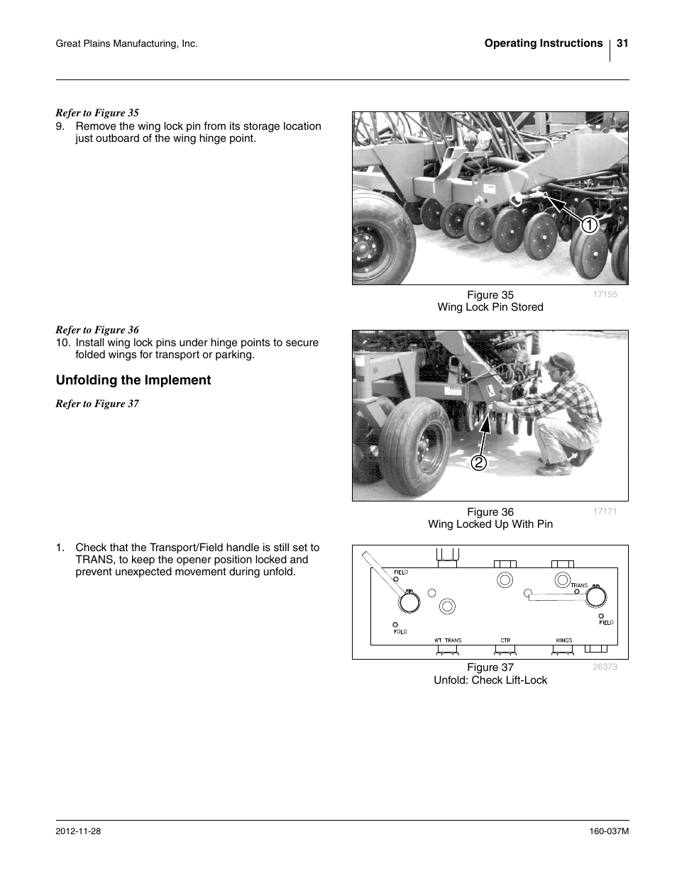 Unfolding the implement | Great Plains CTA4000 HD Operator Manual User Manual | Page 35 / 74