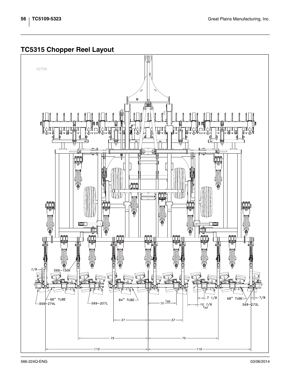 Tc5315 chopper reel layout | Great Plains TC5319 (S/N A1420X+) Assembly Manual User Manual | Page 60 / 78