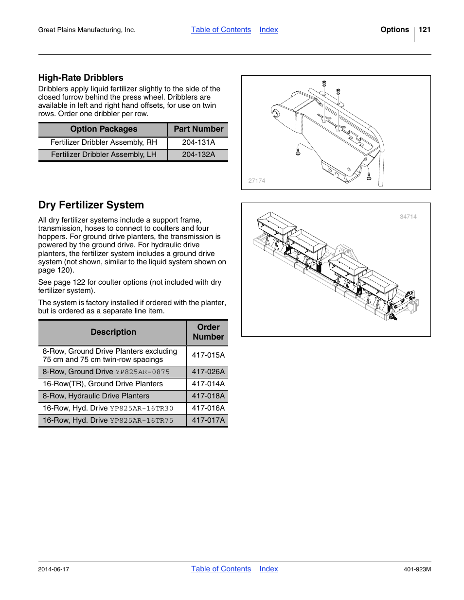 High-rate dribblers, Dry fertilizer system | Great Plains YP825AR Operator Manual User Manual | Page 125 / 166