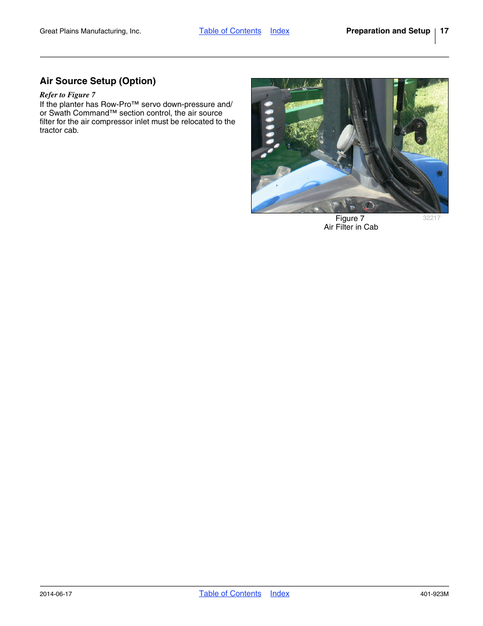 Air source setup (option) | Great Plains YP825AR Operator Manual User Manual | Page 21 / 166