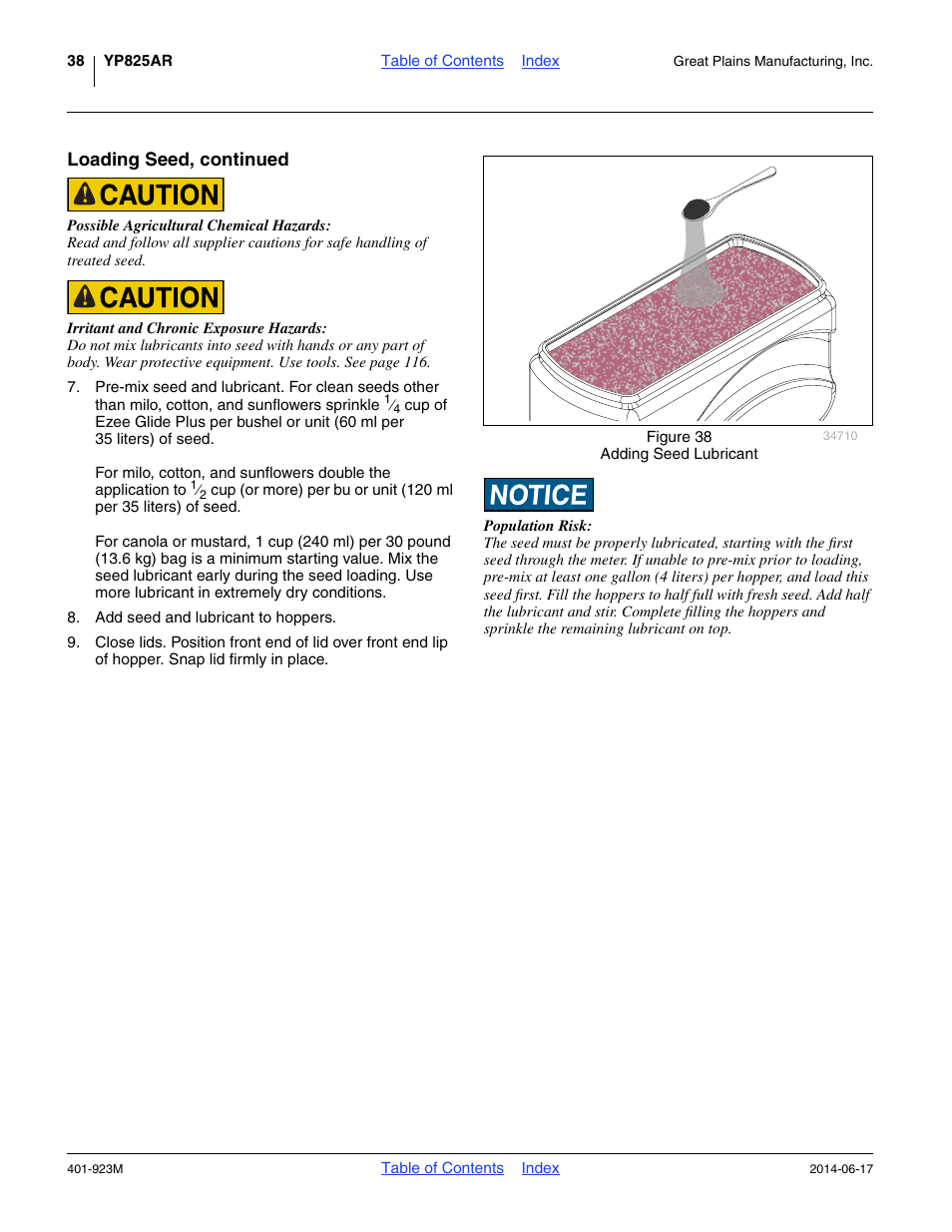 Loading seed, continued | Great Plains YP825AR Operator Manual User Manual | Page 42 / 166