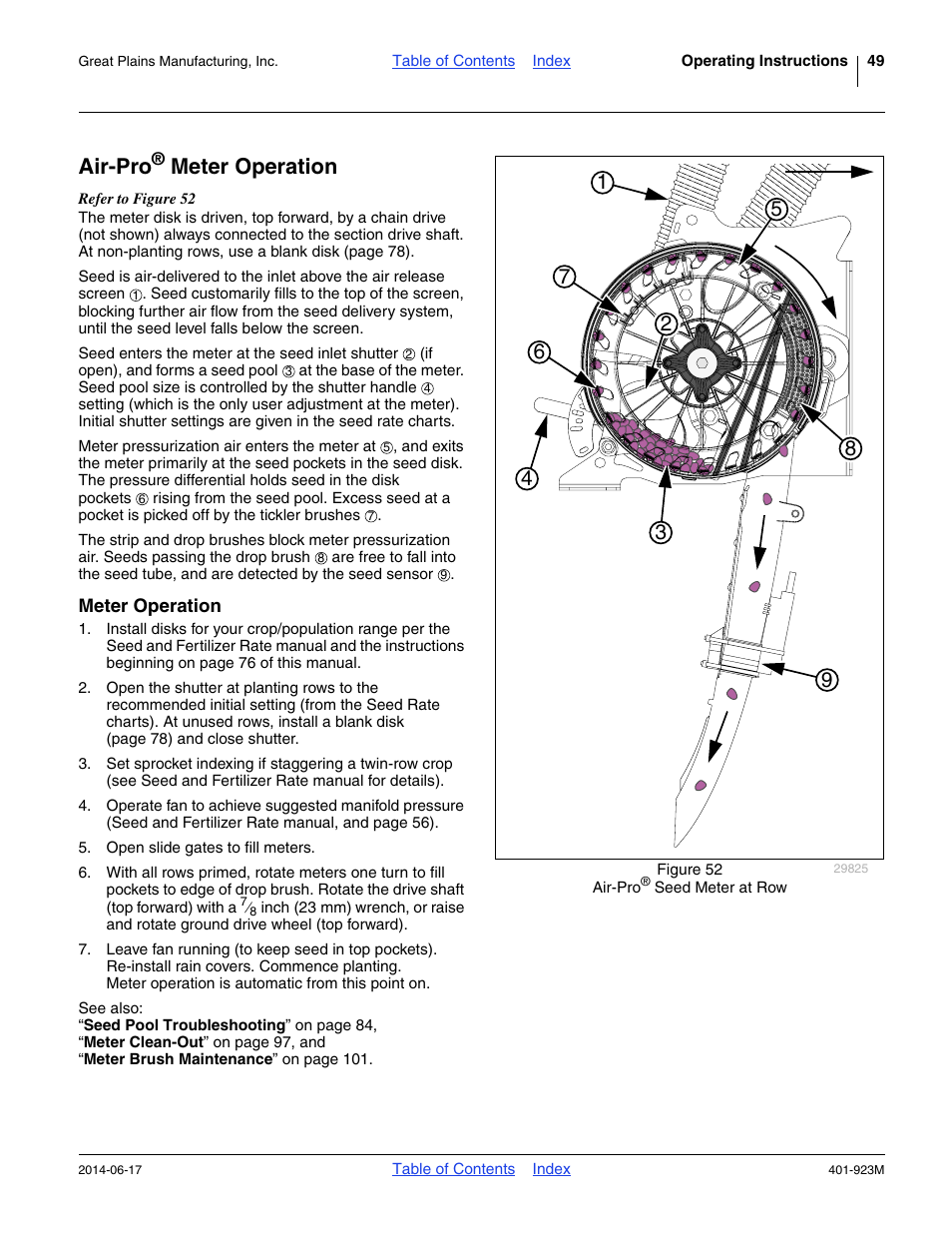 Air-pro® meter operation, Meter operation, Air-pro | Great Plains YP825AR Operator Manual User Manual | Page 53 / 166