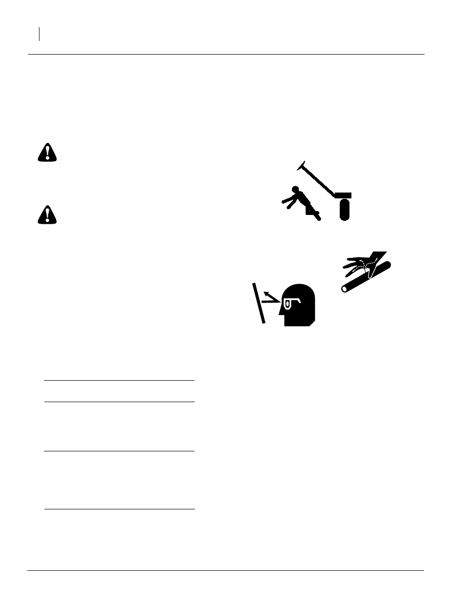 Marker adjustments, Bleeding marker hydraulics, Caution | Warning | Great Plains 2515P Operator Manual User Manual | Page 40 / 87