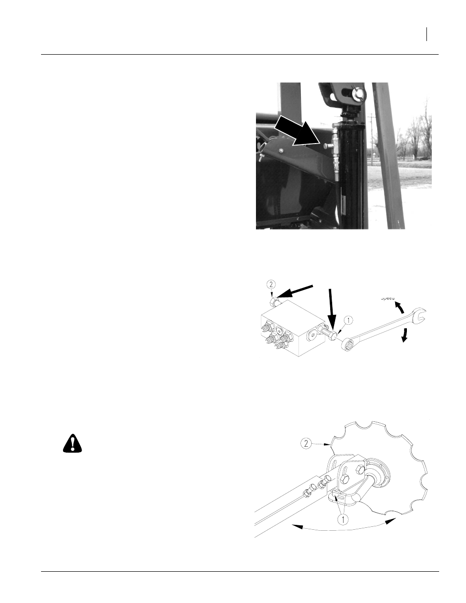 Folding speed with needle valves, Caution | Great Plains 2515P Operator Manual User Manual | Page 41 / 87