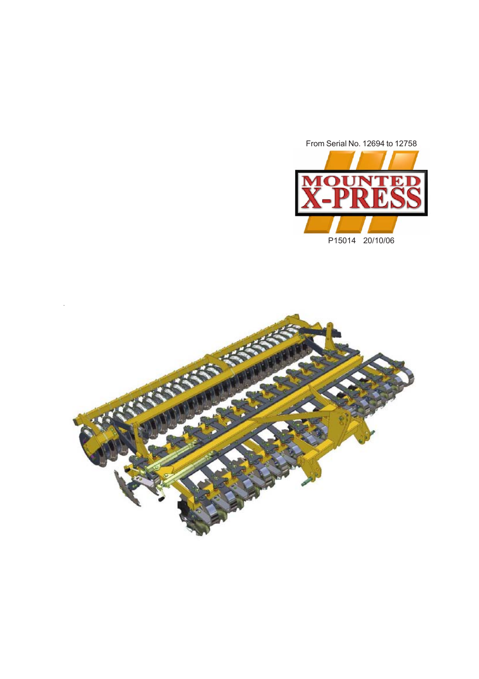 Great Plains P15014 Serial No 12694 to 12758 User Manual | 34 pages