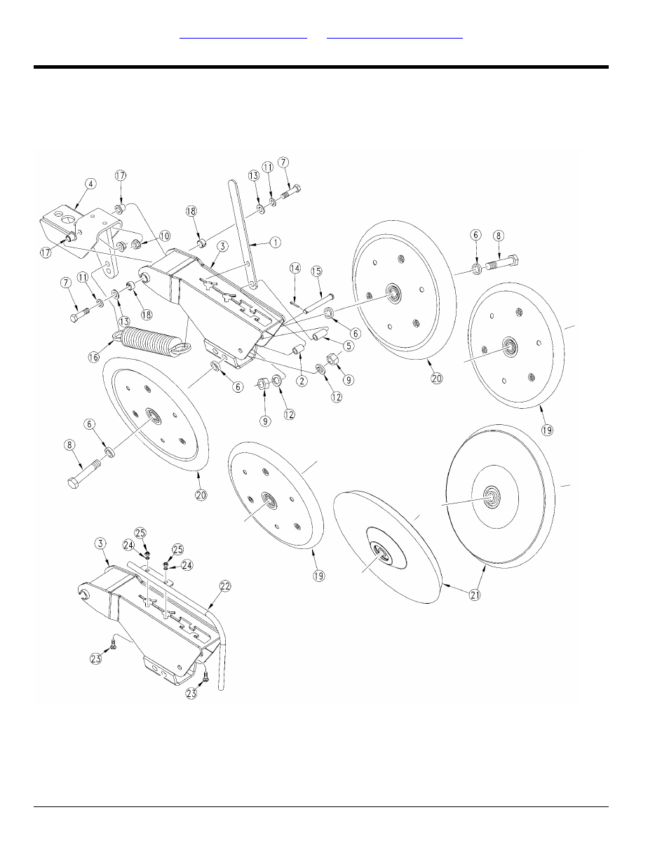 Press wheel assembly lh short (s/n a1024s-) | Great Plains 3PYP Parts Manual User Manual | Page 132 / 274