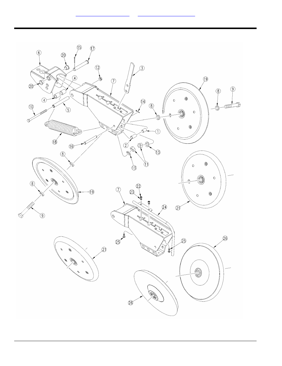 Press wheel assembly lh short (s/n a1056s, A1056s) | Great Plains 3PYP Parts Manual User Manual | Page 136 / 274