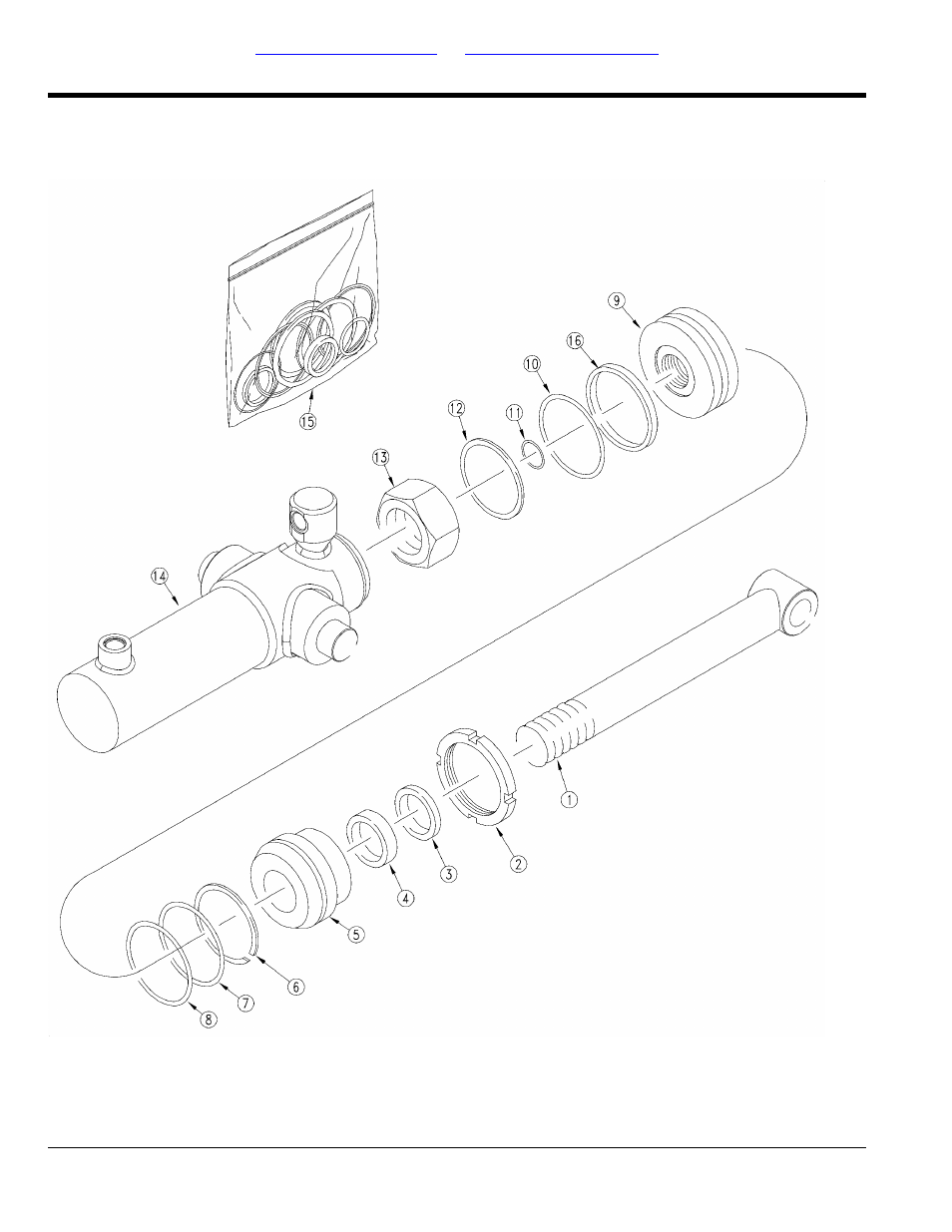 Hydraulic cylinder (810-305c) 3 x 8 x 1.5 rod | Great Plains 3PYP Parts Manual User Manual | Page 180 / 274