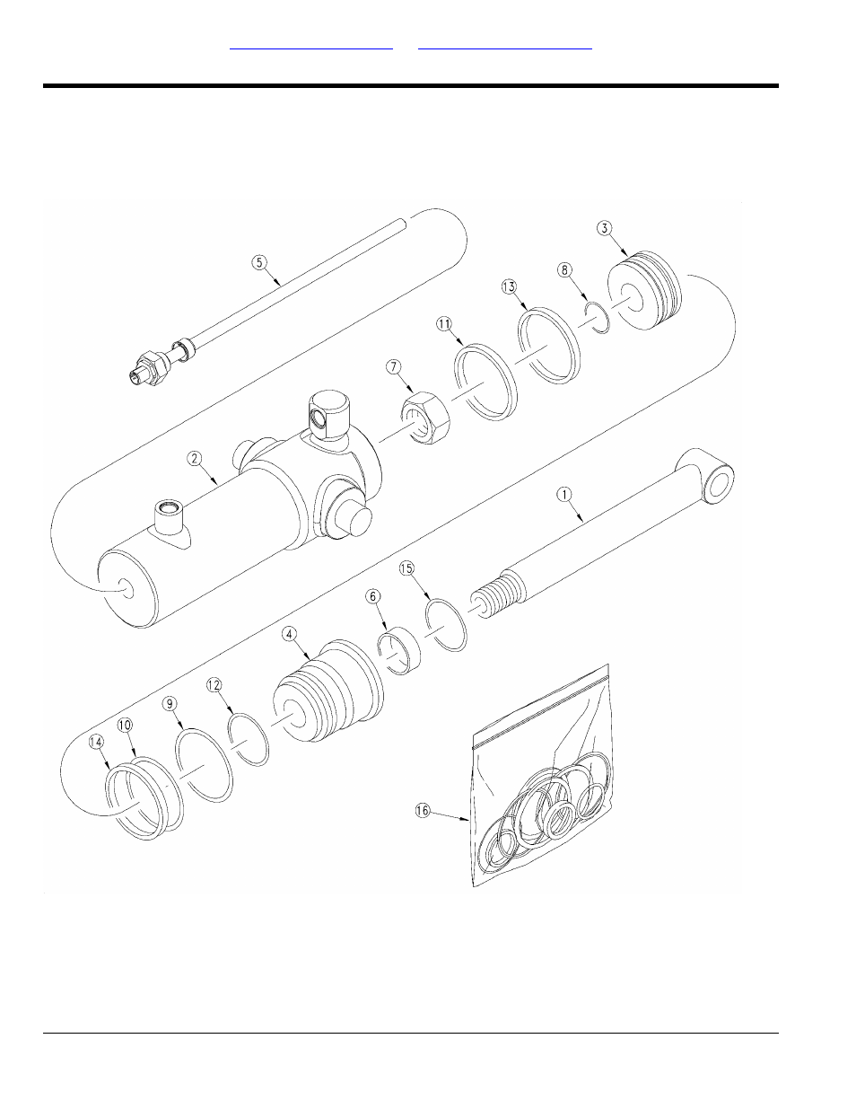 Hydraulic cylinder 810-633c (3 x 8 x 1.5 rod) | Great Plains 3PYP Parts Manual User Manual | Page 196 / 274