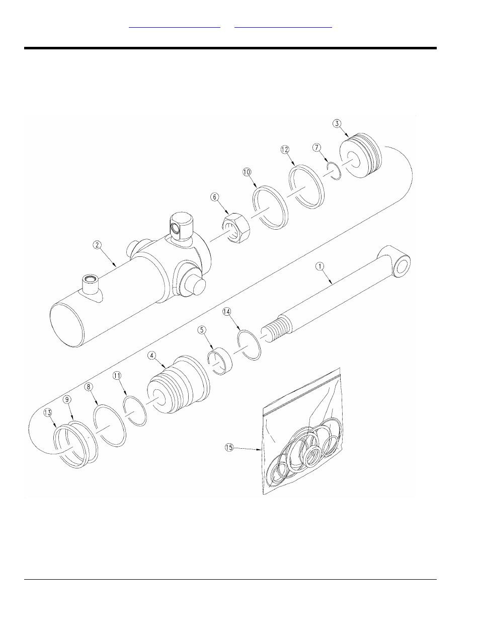 Hydraulic cylinder 810-635c (3 x 8 x 1.5 rod) | Great Plains 3PYP Parts Manual User Manual | Page 198 / 274