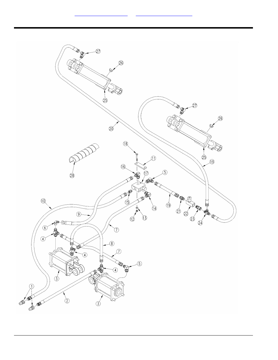 Lift with flex wing hydraulics (s/n a1007s) - (s/n, A1024s) | Great Plains 3PYP Parts Manual User Manual | Page 212 / 274