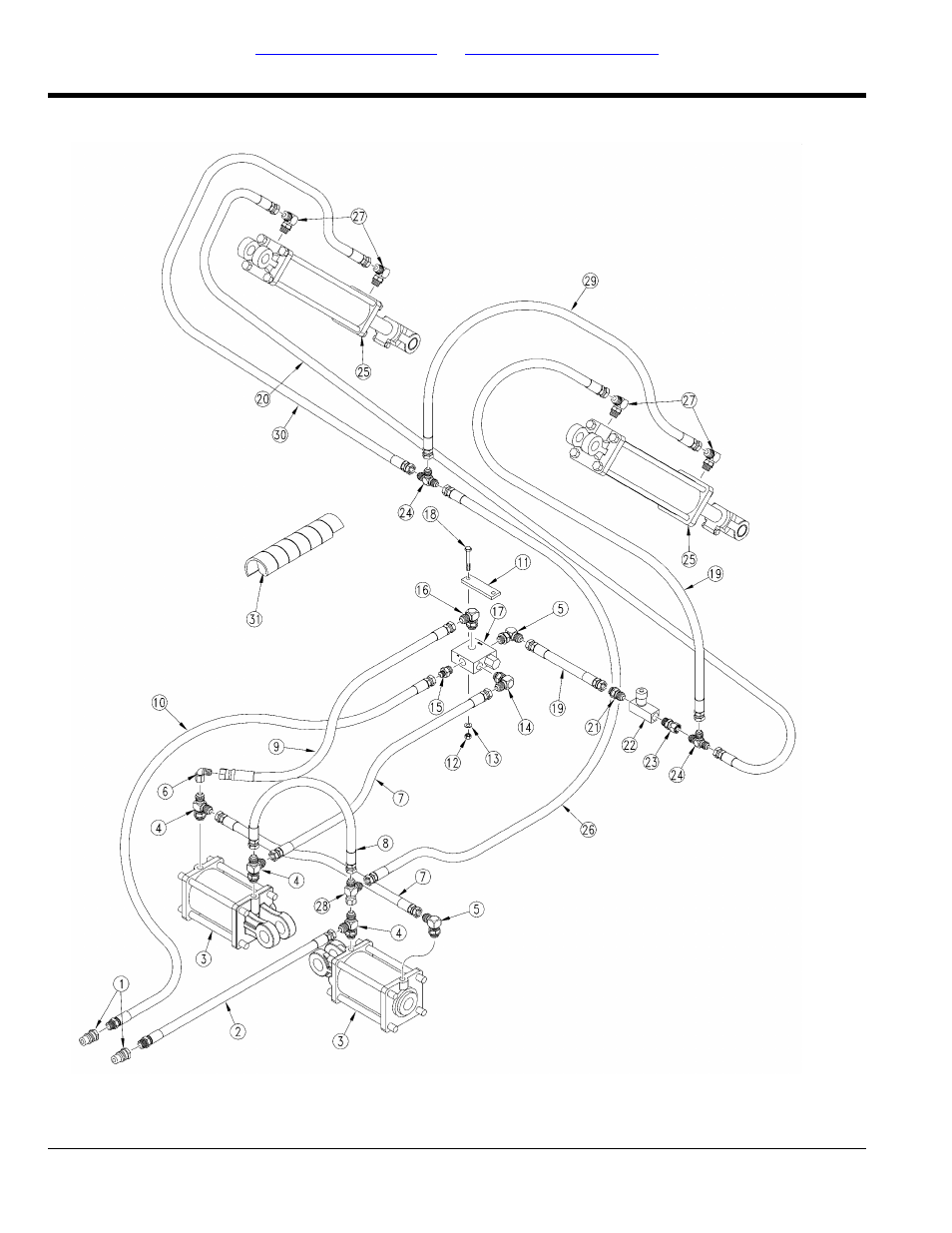 Lift with flex wing hydraulics (s/n a1025s+) | Great Plains 3PYP Parts Manual User Manual | Page 214 / 274