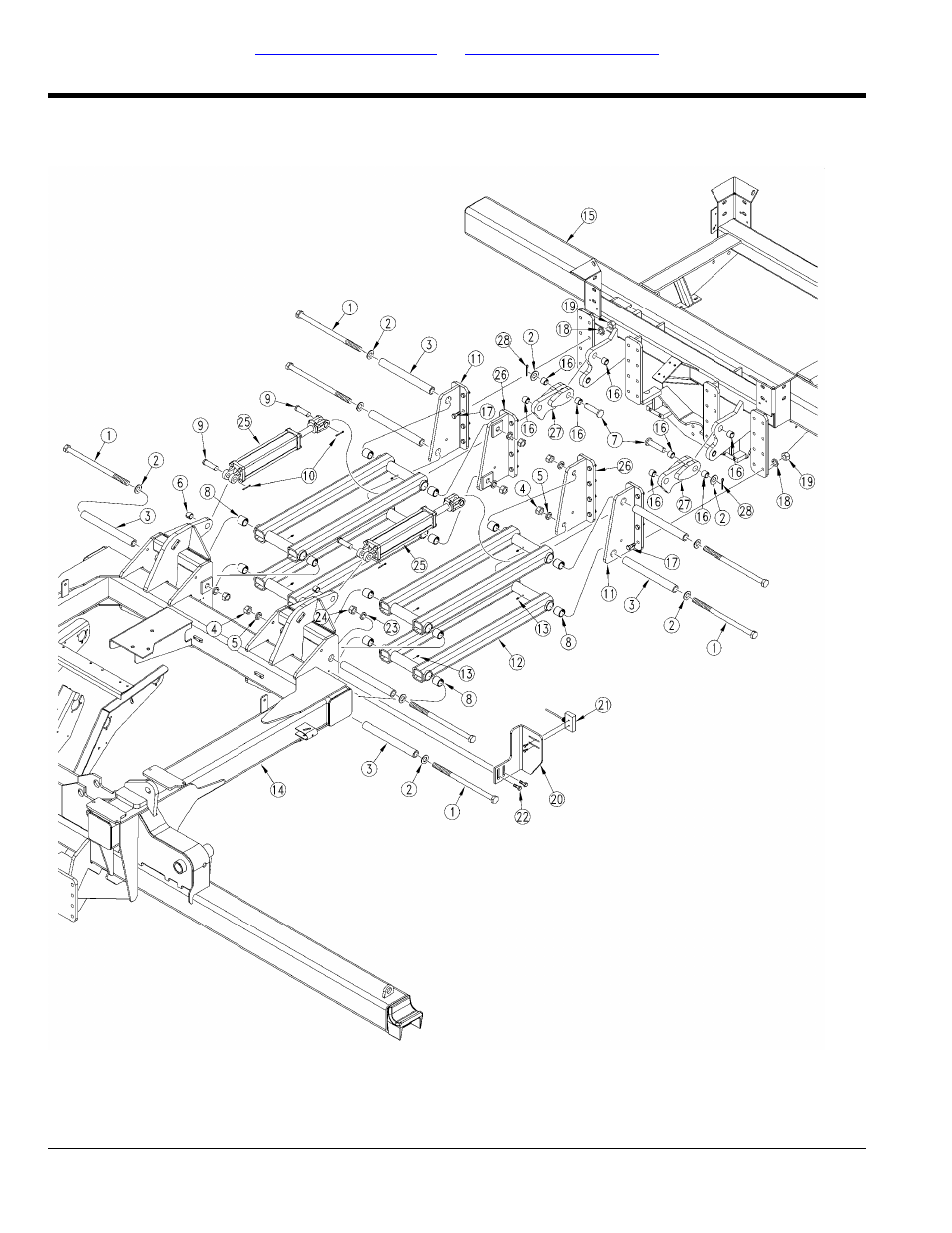 Mainframe to rear frame (s/n a1024s-) | Great Plains 3PYP Parts Manual User Manual | Page 28 / 274