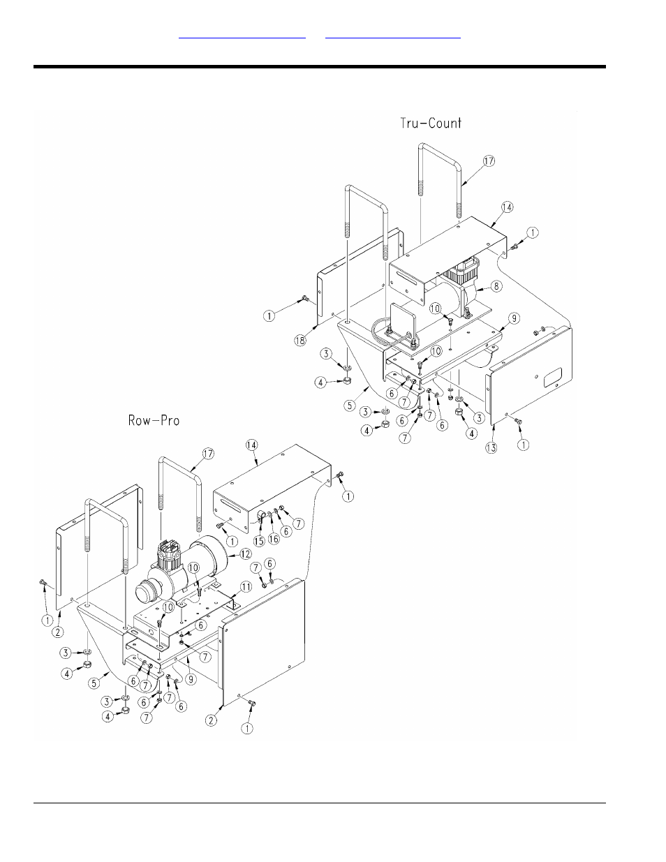 Row-pro and tru-count compressor mounts | Great Plains 3PYP Parts Manual User Manual | Page 44 / 274