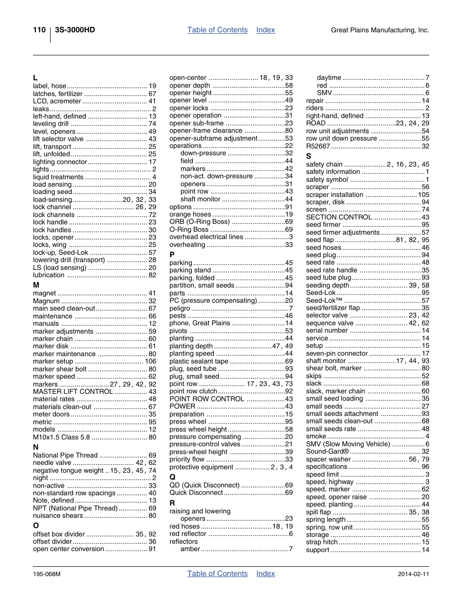 Great Plains 3S-3000HDF Operator Manual v2 User Manual | Page 114 / 118