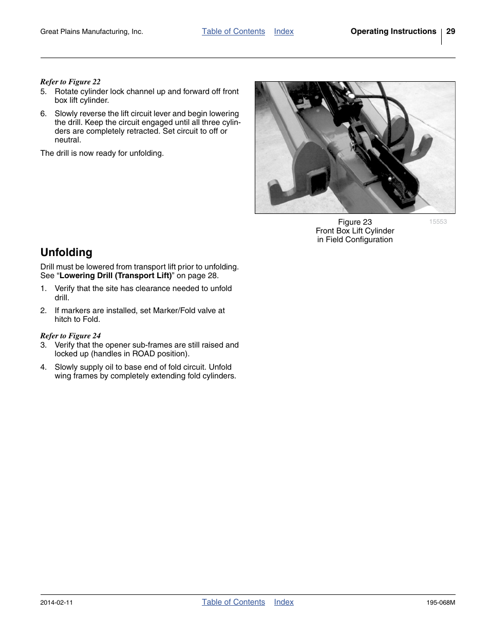Unfolding | Great Plains 3S-3000HDF Operator Manual v2 User Manual | Page 33 / 118