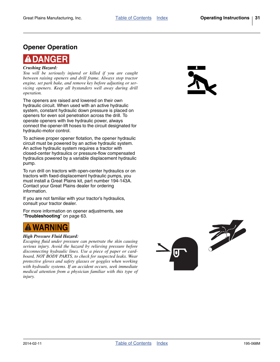 Opener operation | Great Plains 3S-3000HDF Operator Manual v2 User Manual | Page 35 / 118