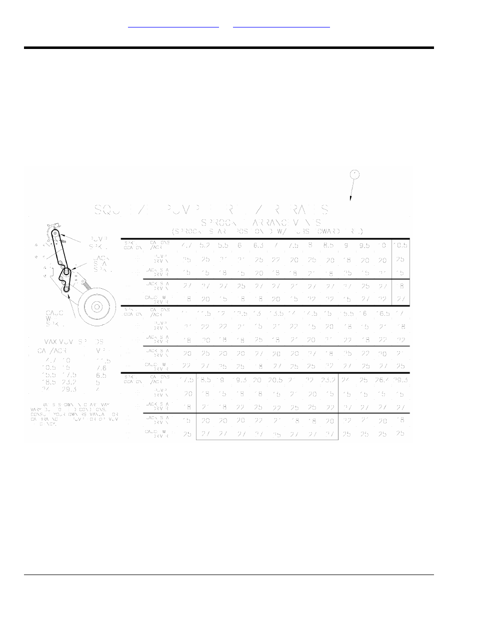 Fertilizer sprocket chart | Great Plains AS20 Parts Manual User Manual | Page 52 / 104