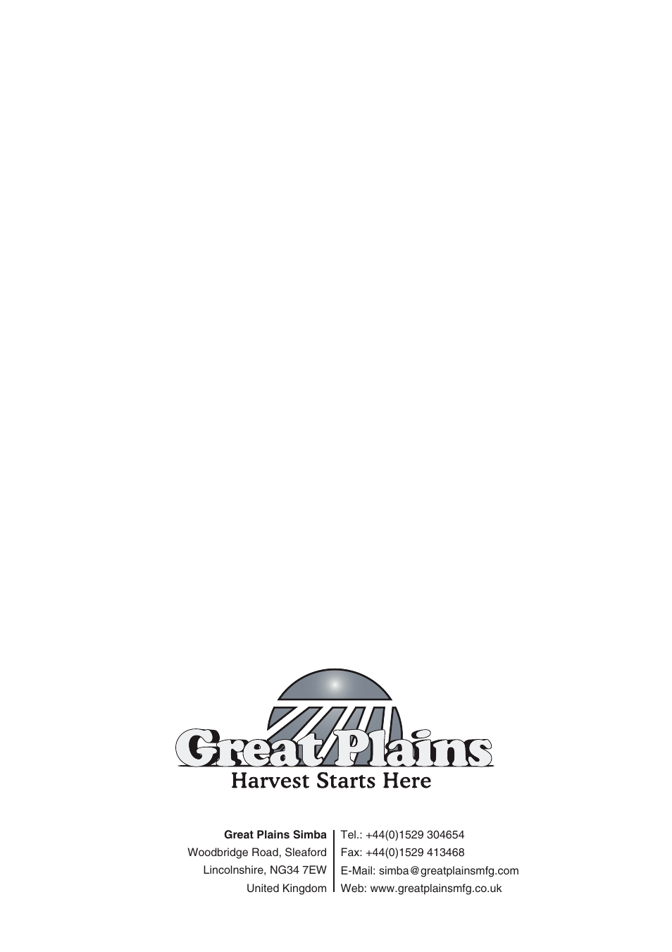 Great Plains Simba SL700 Operator Manual User Manual | Page 38 / 38
