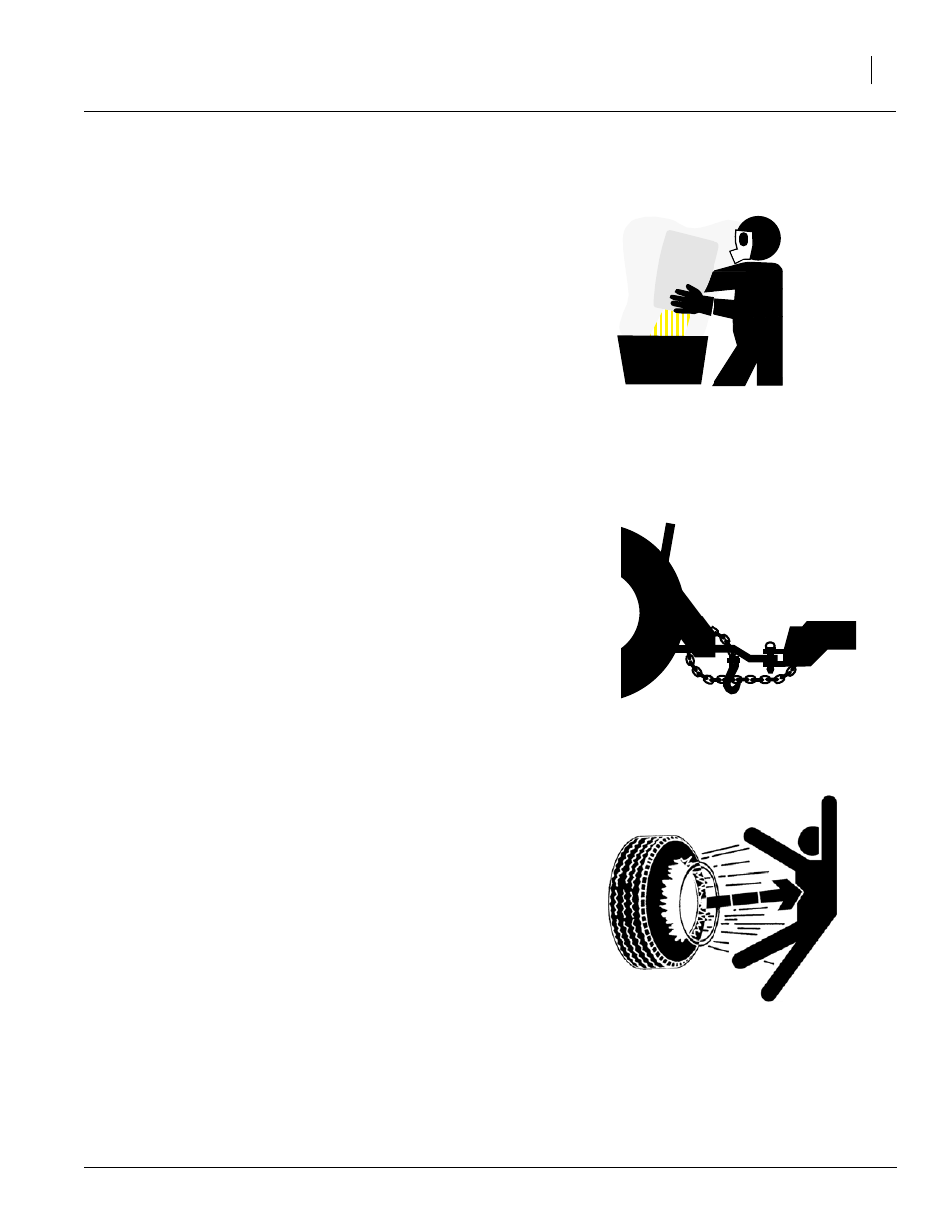 Handle chemicals properly, Use a safety chain, Tire safety | Great Plains 1205NT Predelivery Manual User Manual | Page 7 / 20