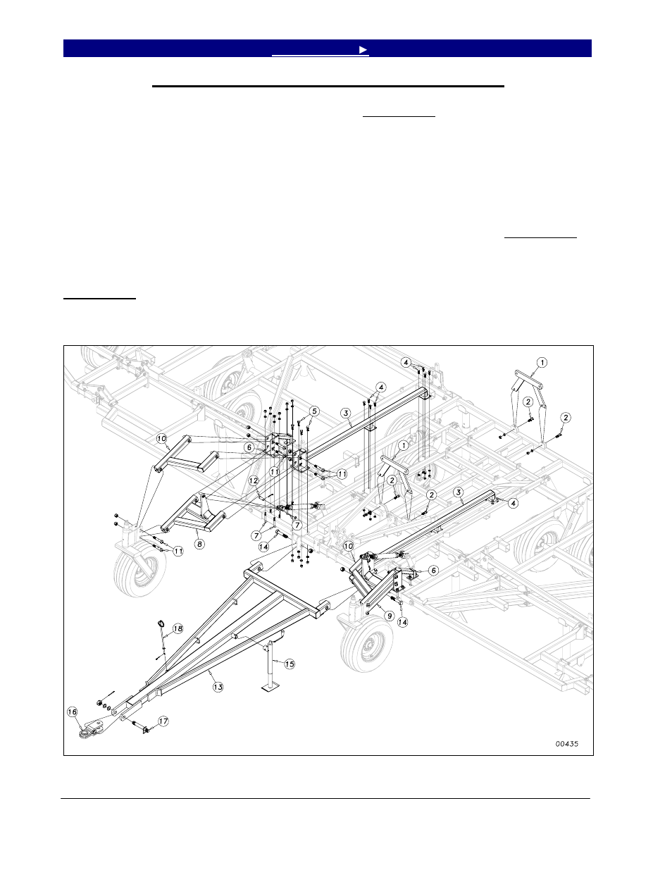 Center caster wheel linkage & hitch pole assembly | Great Plains 6548 Series VII Field Cultivator-Floating Hitch Operator Manual User Manual | Page 20 / 62