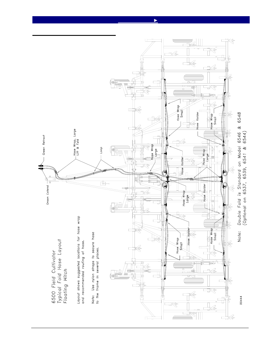 Section fold hose layout | Great Plains 6548 Series VII Field Cultivator-Floating Hitch Operator Manual User Manual | Page 33 / 62