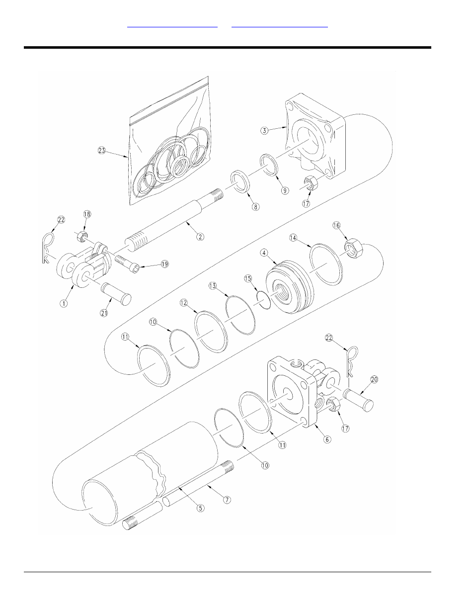 Hydraulic cylinder (810-725c) | Great Plains NP30A 30-foot Parts Manual User Manual | Page 172 / 198