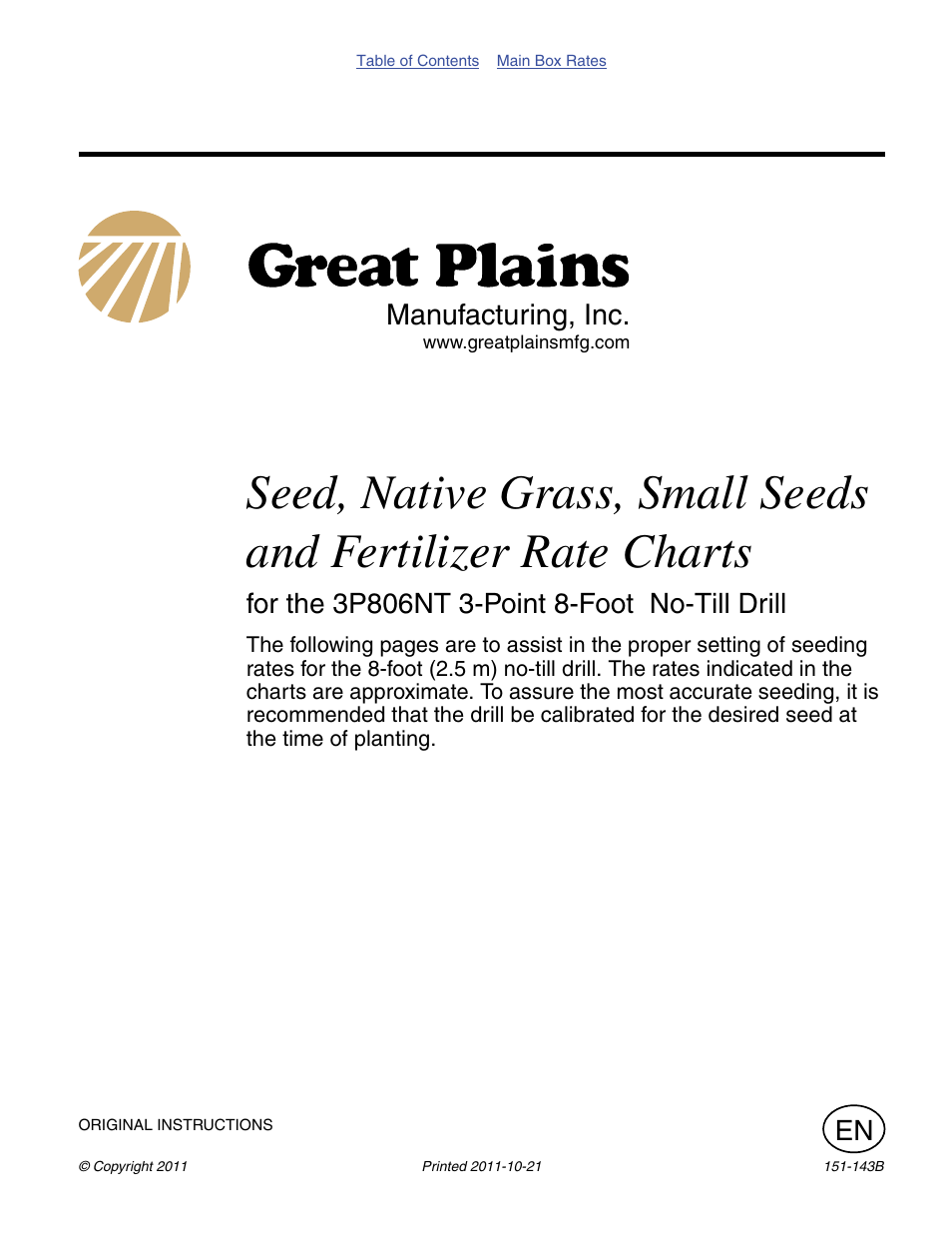 Great Plains 3P806NT Material Rate User Manual | 48 pages