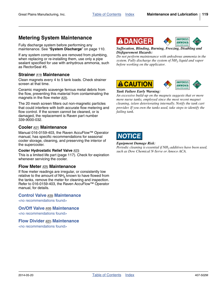 Metering system maintenance, Strainer maintenance, Cooler maintenance | Cooler hydrostatic relief valve, Flow meter maintenance, Control valve maintenance, On/off valve maintenance, Flow divider maintenance, Strainer maintenance cooler maintenance | Great Plains NP30A 30-foot Operator Manual User Manual | Page 123 / 170