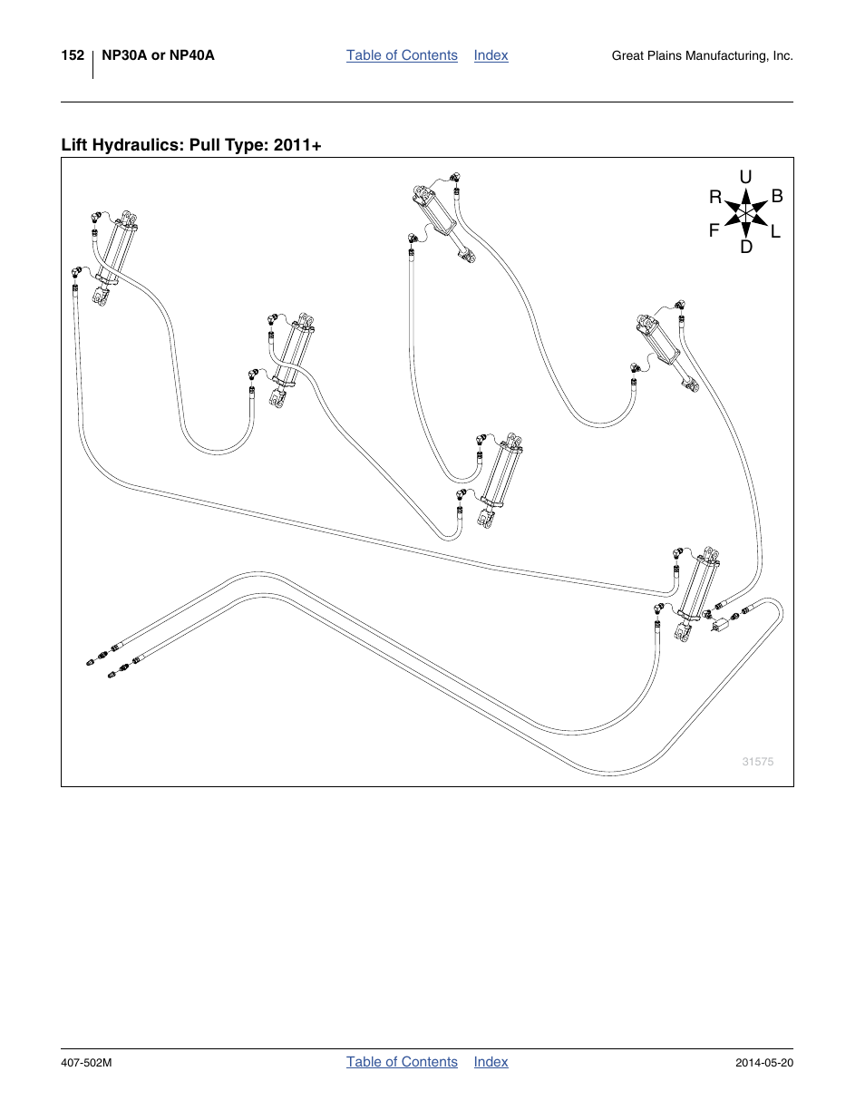 Lift hydraulics: pull type: 2011 | Great Plains NP30A 30-foot Operator Manual User Manual | Page 156 / 170