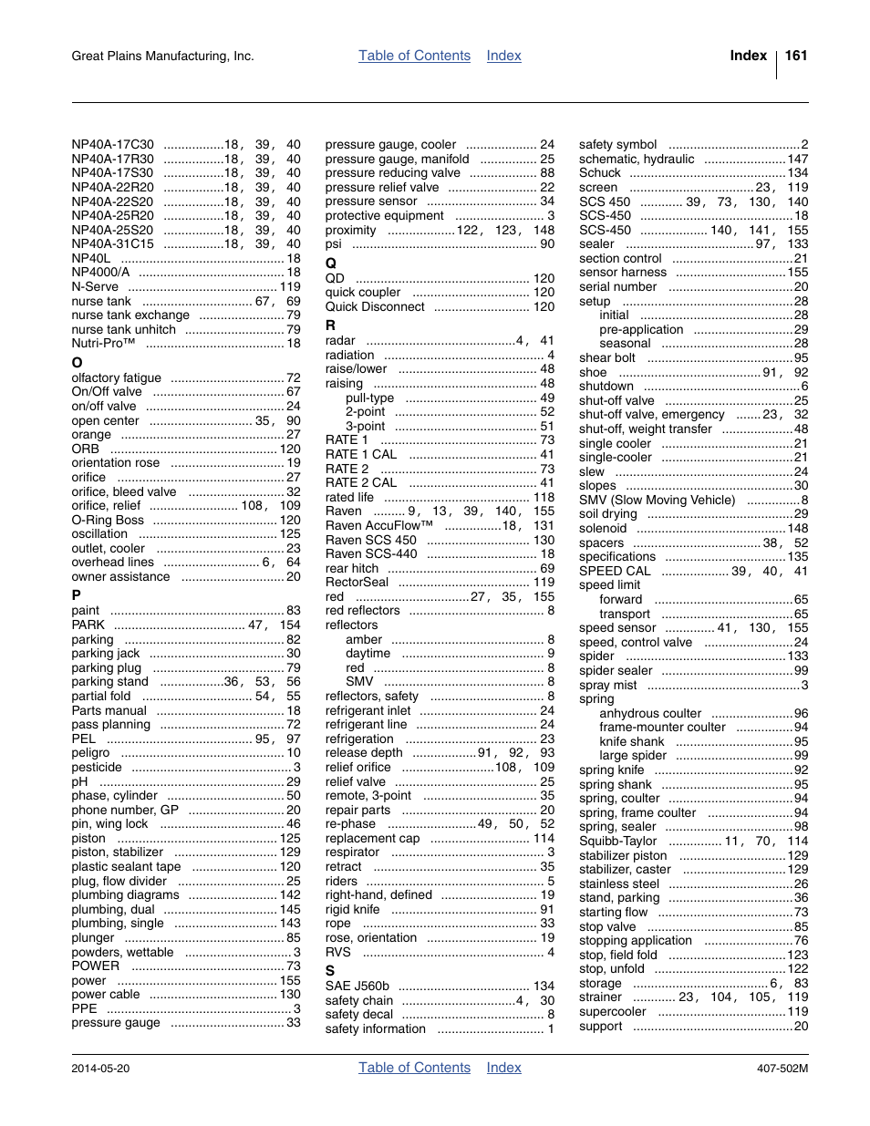 Great Plains NP30A 30-foot Operator Manual User Manual | Page 165 / 170