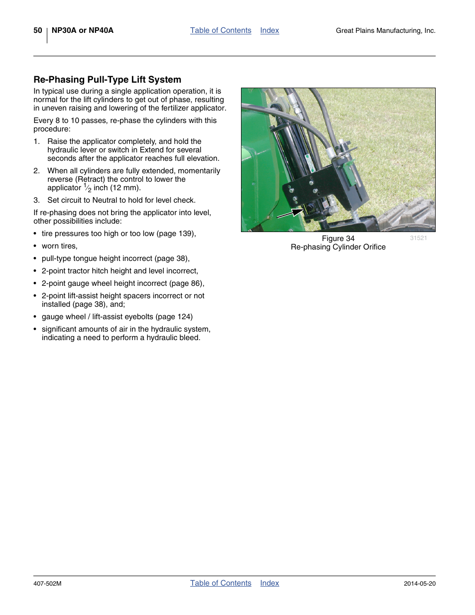 Re-phasing pull-type lift system | Great Plains NP30A 30-foot Operator Manual User Manual | Page 54 / 170