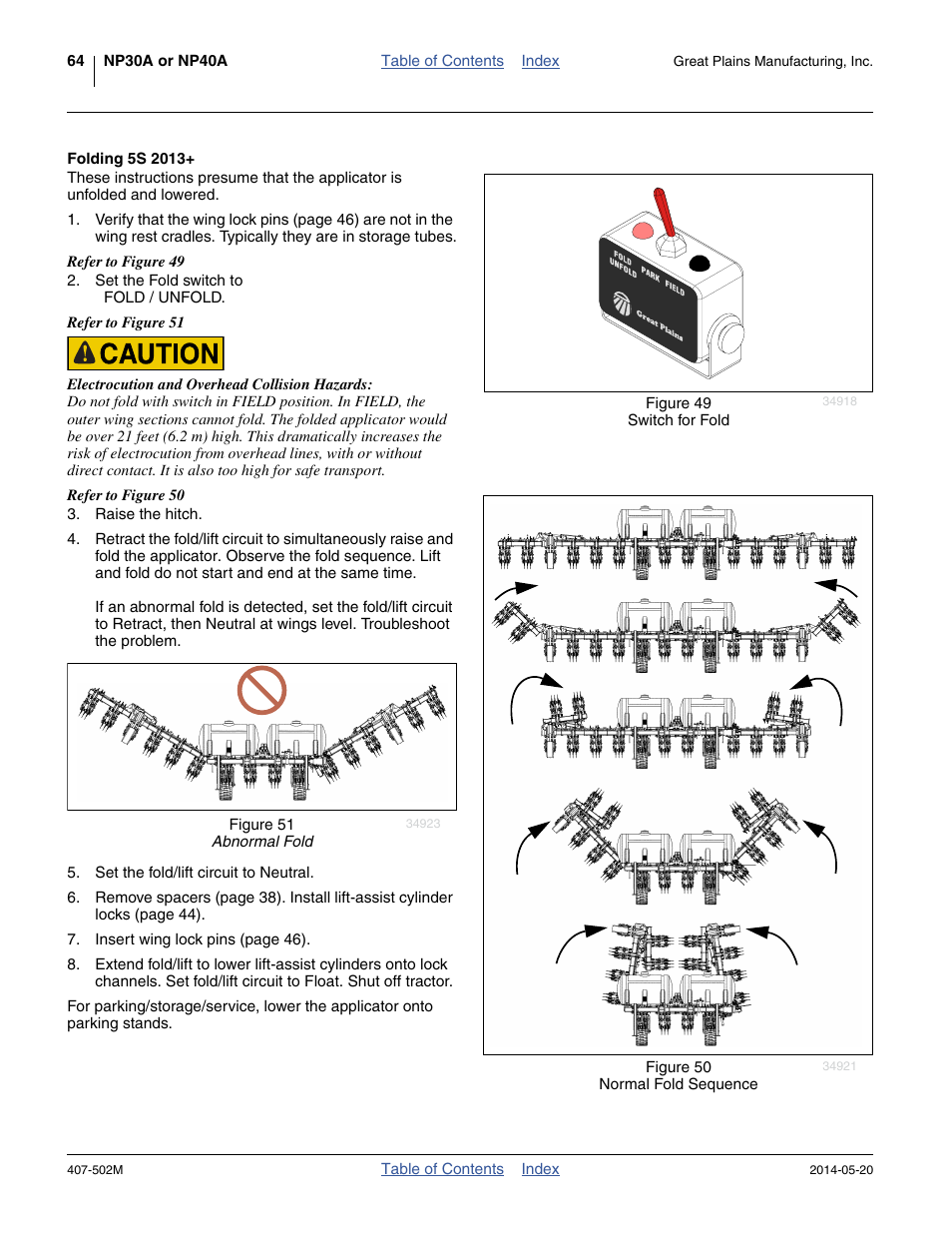 Folding 5s 2013 | Great Plains NP30A 30-foot Operator Manual User Manual | Page 68 / 170