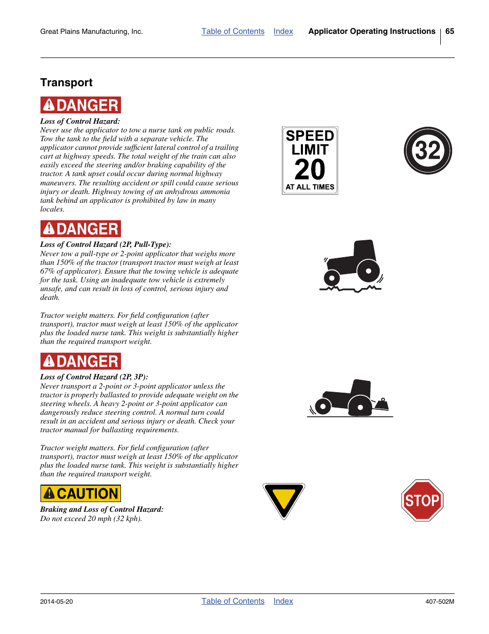 Transport | Great Plains NP30A 30-foot Operator Manual User Manual | Page 69 / 170