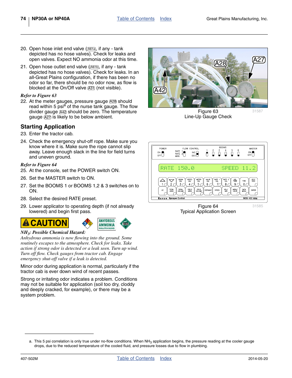Starting application | Great Plains NP30A 30-foot Operator Manual User Manual | Page 78 / 170