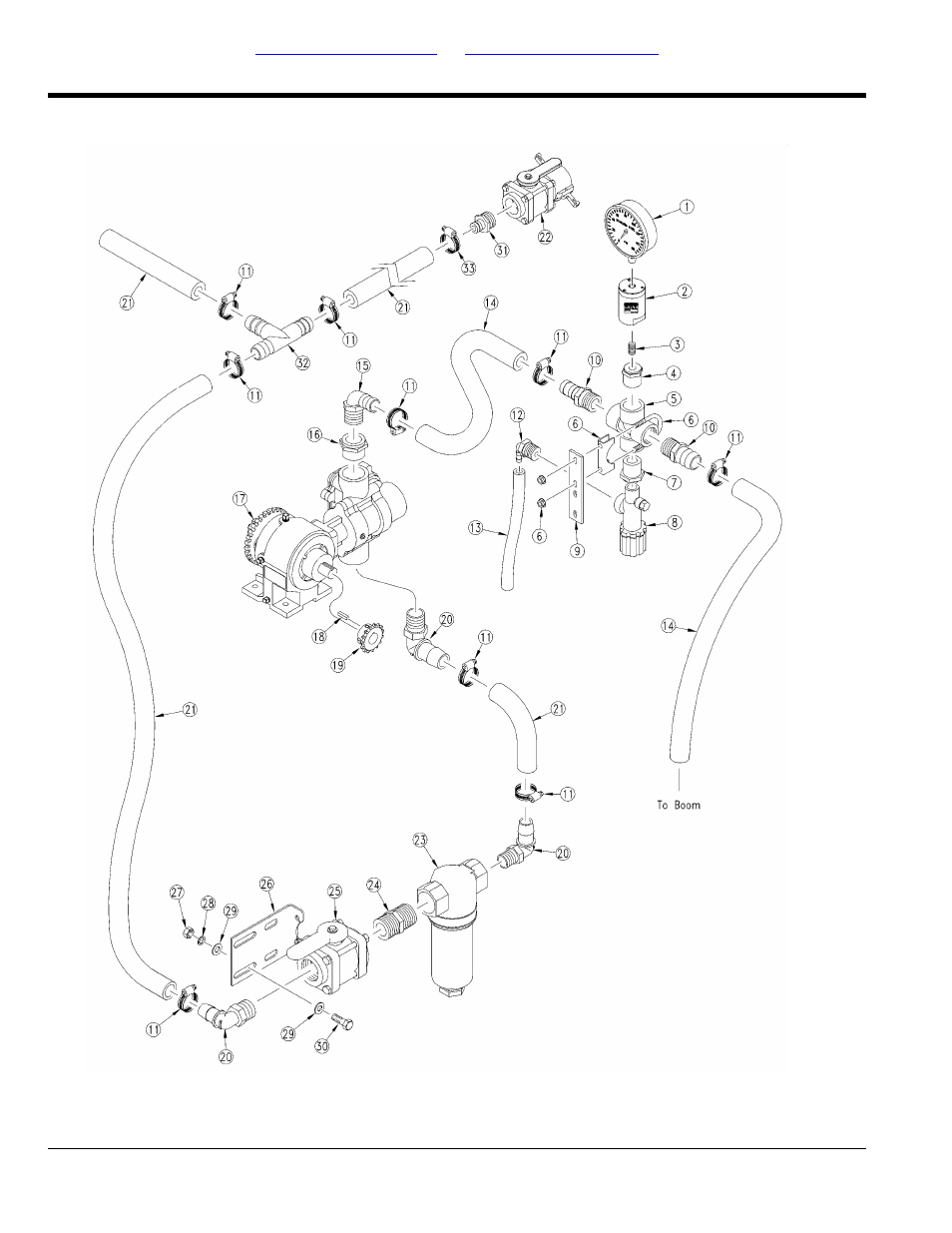 Starter fertilizer plumbing with 2nd pump kit | Great Plains YP2425A Parts Manual User Manual | Page 212 / 242