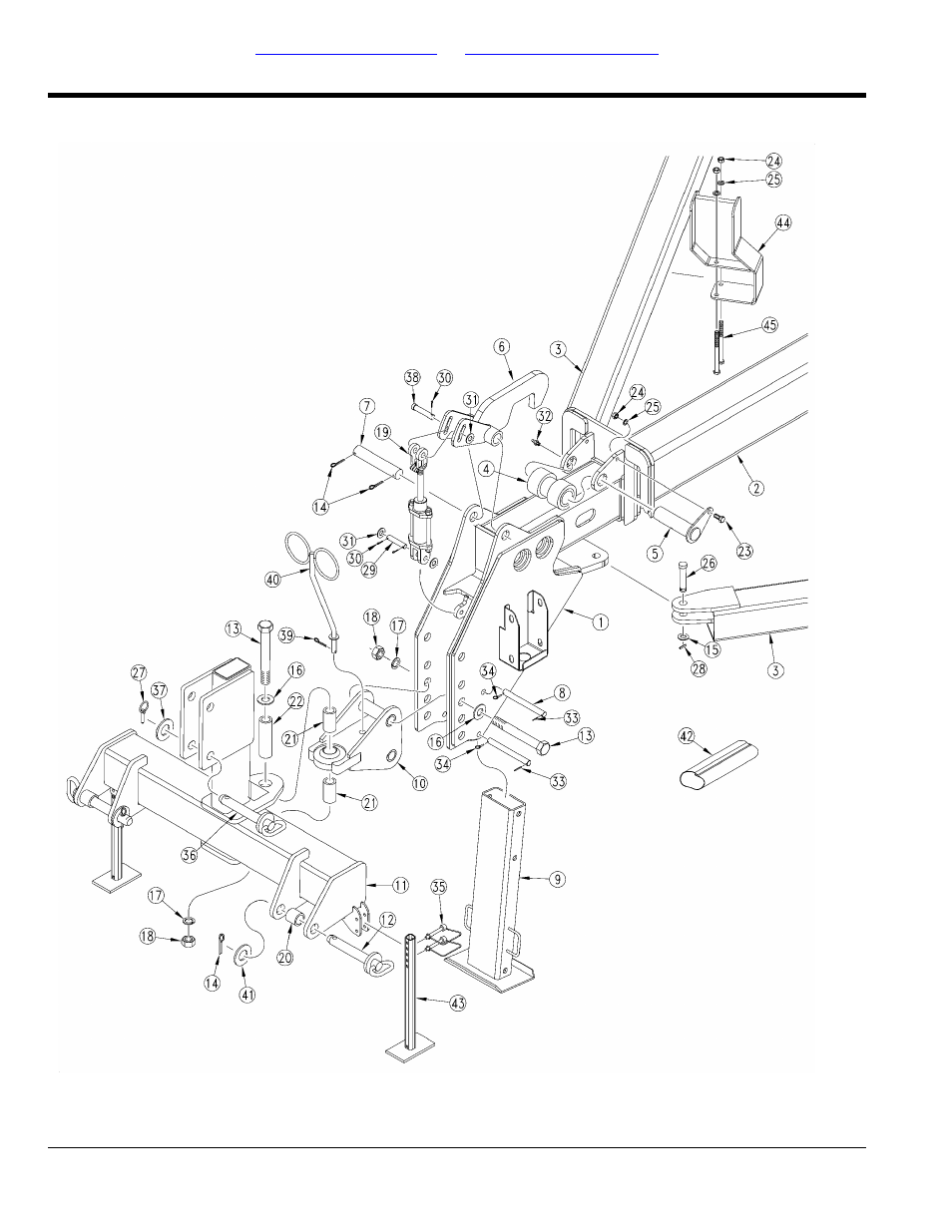 Frame, Tongue, Selected models | Table of contents part number index tongue | Great Plains YP2425A Parts Manual User Manual | Page 8 / 242