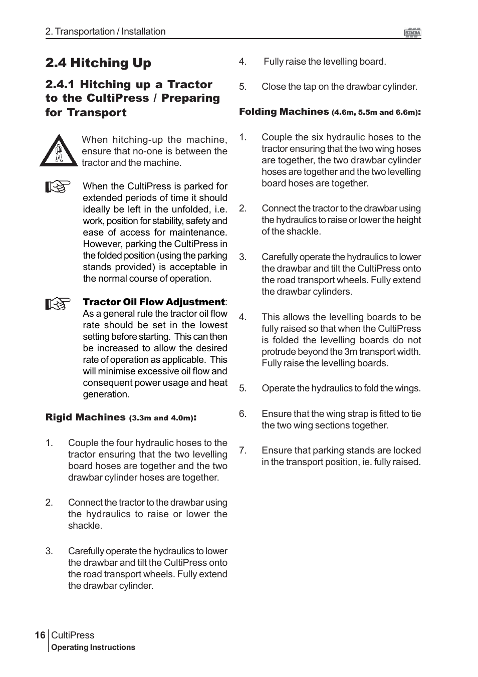 4 hitching up | Great Plains P13113 2004 Operator Manual User Manual | Page 16 / 36