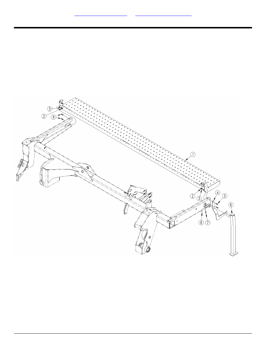 Walkboard, step & parking stand to frame (s/n, Dd1363-) | Great Plains 2S-2600F Parts Manual User Manual | Page 60 / 196